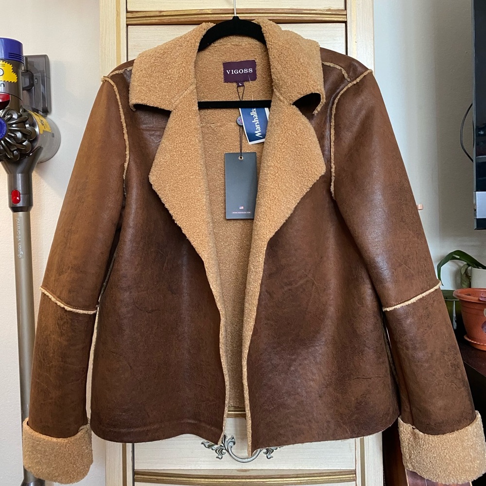 Faux leather jacket